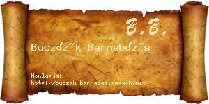Buczák Barnabás névjegykártya