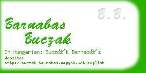barnabas buczak business card